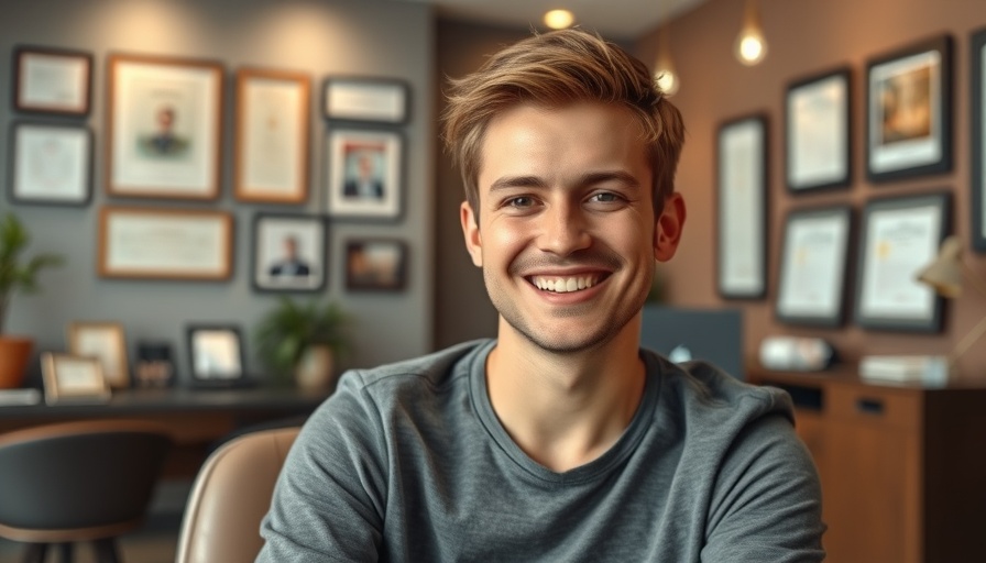 Smiling individual seated indoors, chiropractor Gig Harbor.