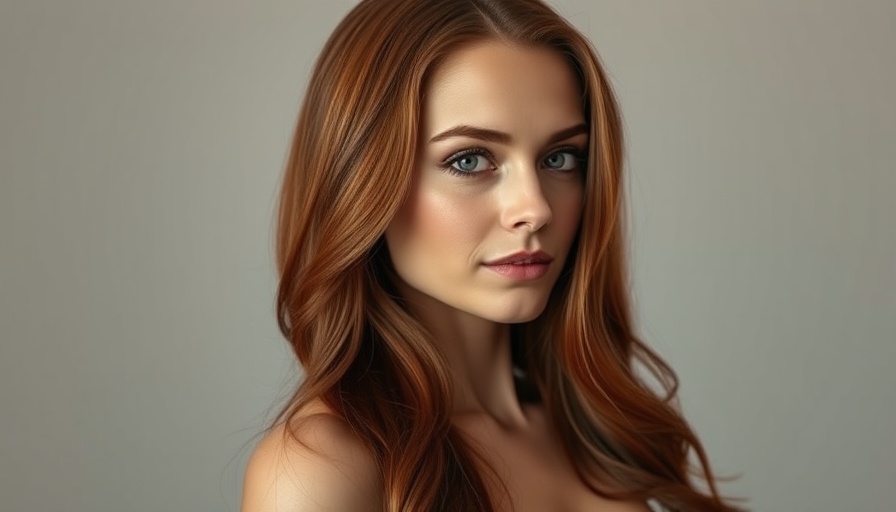 Elegant woman with auburn hair posing in medspa Gig Harbor setting.