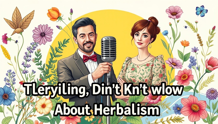 Herbal remedies Gig Harbor radio show illustration with presenters.