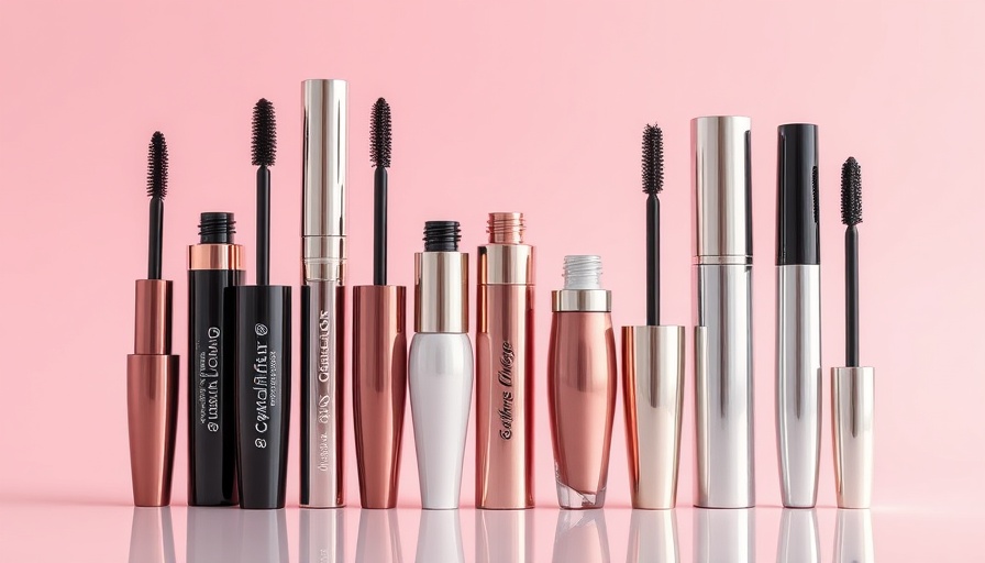 Elegant mascaras for cocktailing black and brown shades displayed.