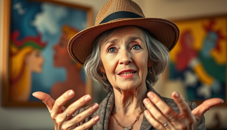 Middle-aged woman discussing how your mind works, indoors.