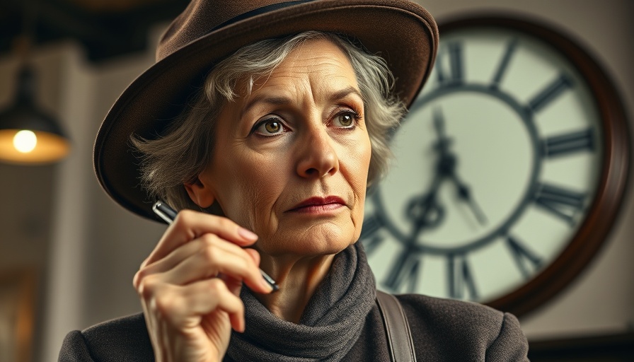 Hypnosis Gig Harbor: Woman in hat with clock background.