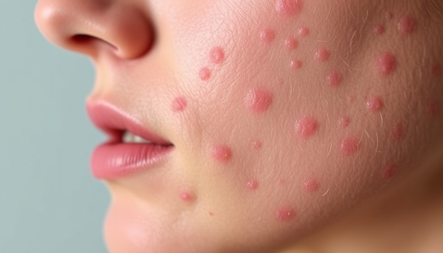 Close-up of shaving pimples with female presenter discussing skin care.