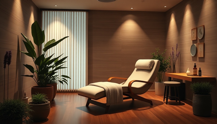 Serene medspa interior in Gig Harbor with a luxurious reclining chair.