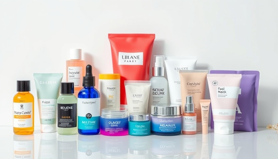 K-Beauty products sale with vibrant packaging.