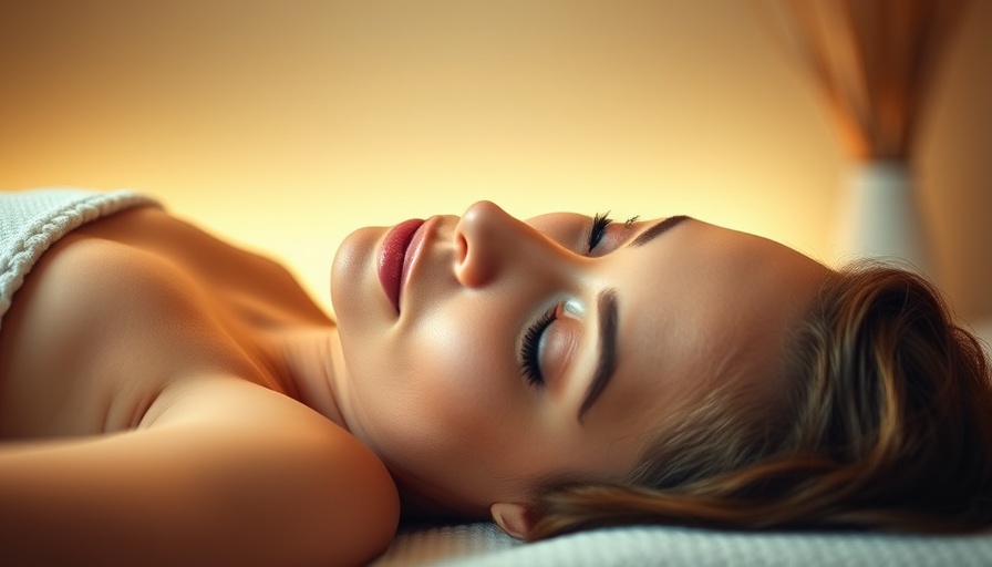 Relaxed woman at medspa Gig Harbor, serene setting.