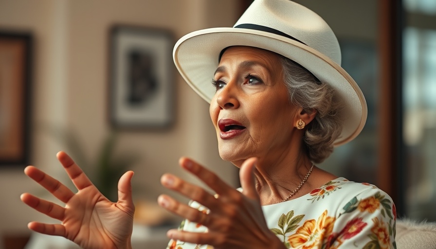 Elegant woman in a white hat discussing affirmations Gig Harbor.