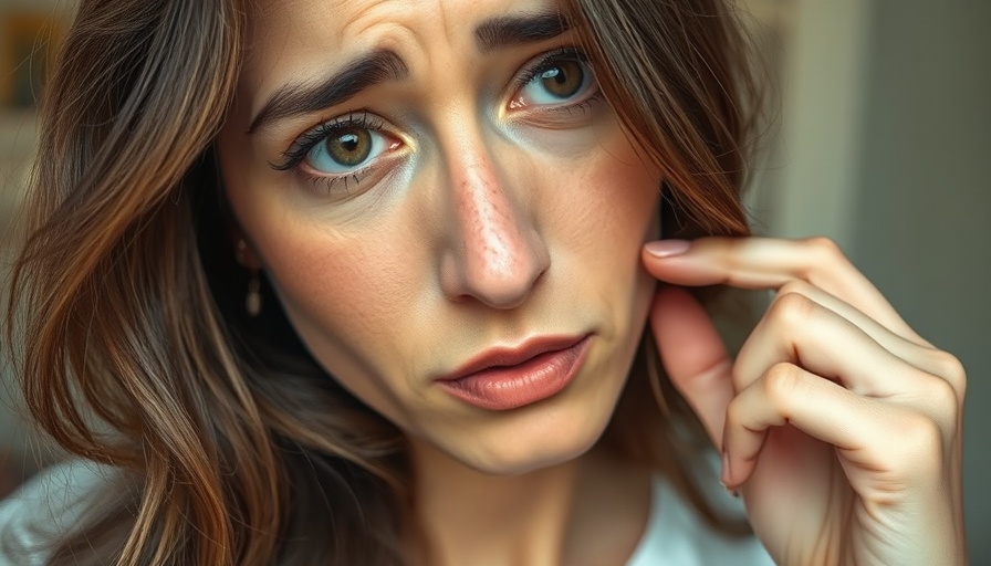 Close-up on scalp health, woman examining thinning hair.