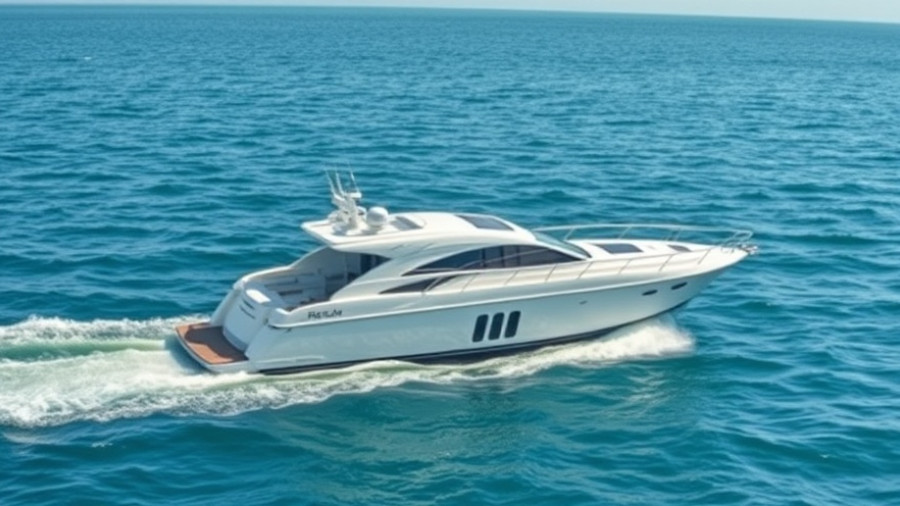 Elegant boat cruising smoothly through calm blue sea with bright sunlight.