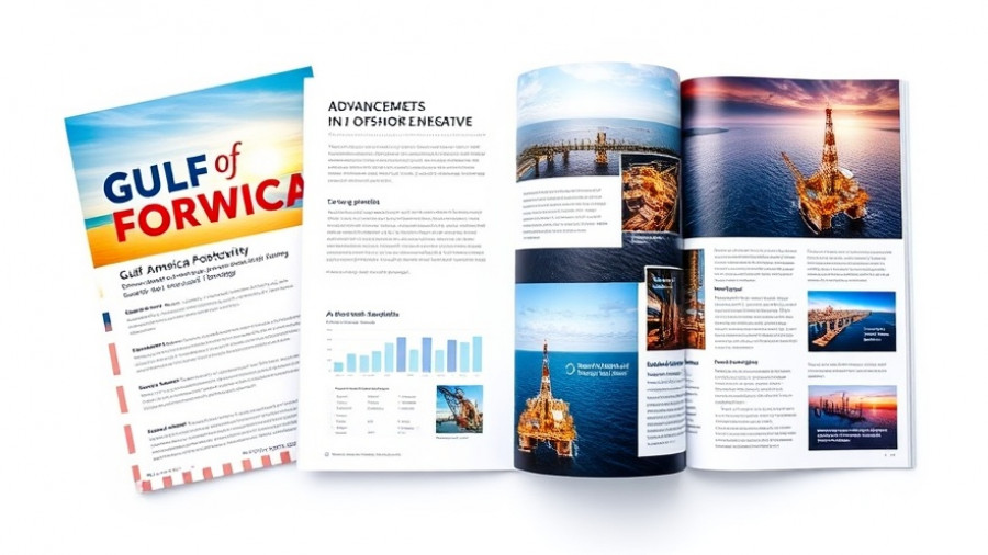 Gulf of America Forward initiative brochure and magazine, highlighting energy growth.