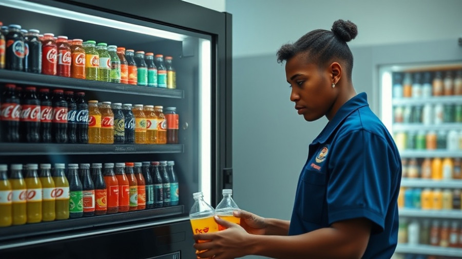 Volunteer organizing drinks as part of Hurricane Melissa relief efforts.