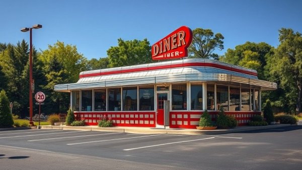 Sunliner Diner Orange Beach exterior under clear blue sky.