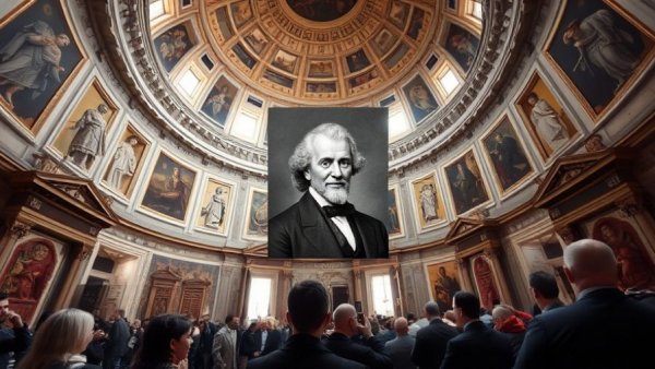 Historical portrait and dome interior, Gulf oil drilling opposition context.