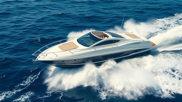 Florida boating adventure with a speedboat riding ocean waves.