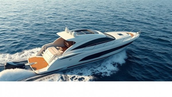 Florida boating adventures with a sleek motorboat cruising the open sea.