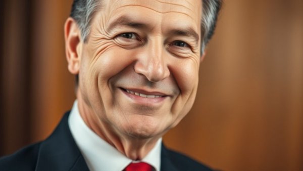 Empowering Energy Workers: Formal portrait of middle-aged man in a suit.