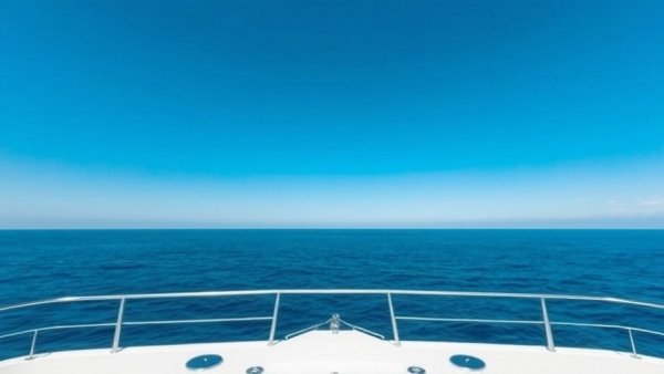 Serene ocean view from a boat, related to great white shark sightings.