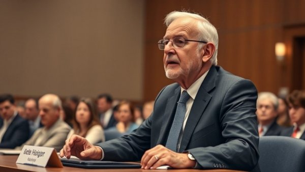 Official speaking at hearing about oil rigs converted into artificial reefs.