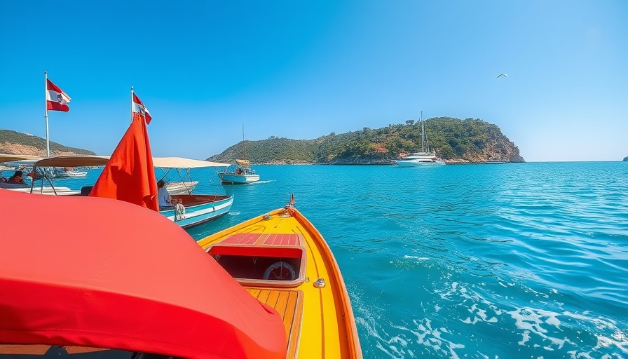 Florida Waterways for Boating with colorful boats and clear water.