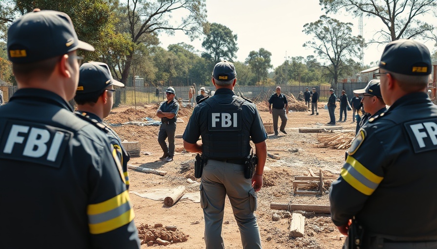 FBI agents conducting an immigration raid at a Baldwin County work site.