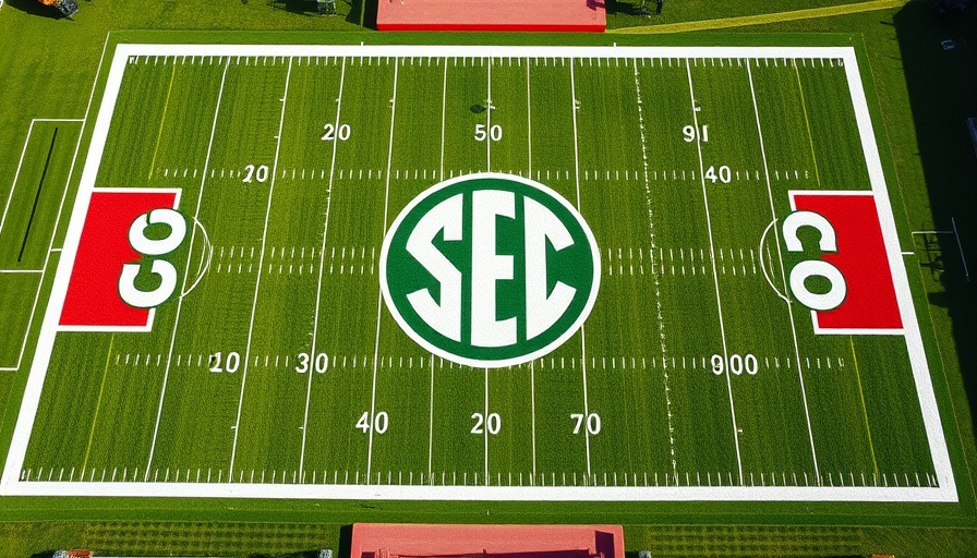 SEC football field emphasizing vibrant sports experience at the best local sports bar.
