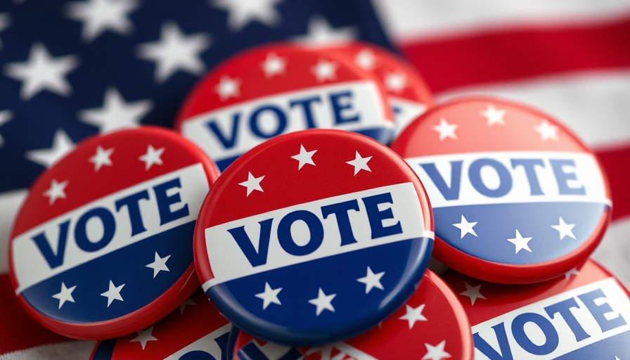 Close-up of vote buttons for Orange Beach city elections.