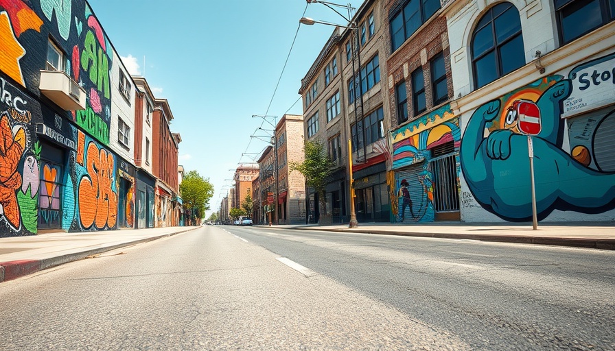 BLM Mural Removal in Pensacola: Road transition before and after.