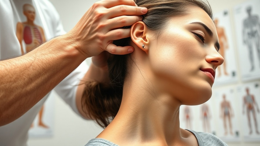 Chiropractor adjusting a woman's neck in a clinical setting.