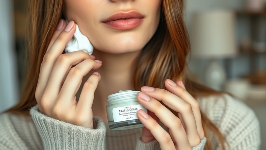 Young woman applying face cream, showcasing health and beauty innovation