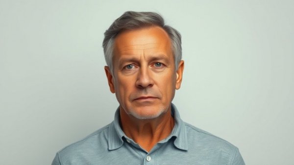 Mugshot of a middle-aged man in a black shirt facing front and side view.