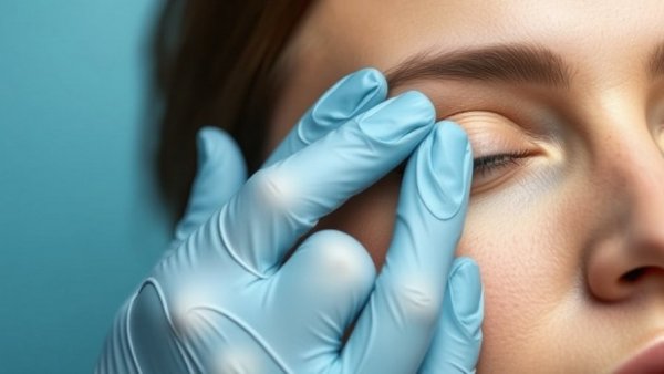 Professional Botox treatment preparation highlighting the forehead.