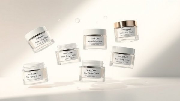 Best skin-tightening creams: elegant jar arrangement.