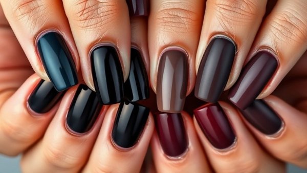 Trendy nail colors and designs for 2026, showcasing various styles.