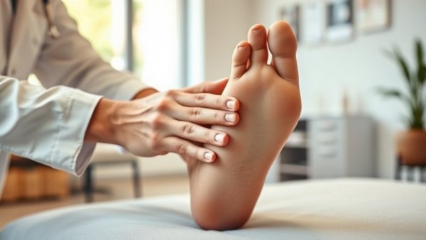 Chiropractor performing foot adjustment in clinic setting
