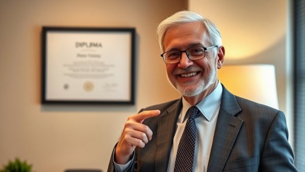 Chiropractic care expert in office with spine model.