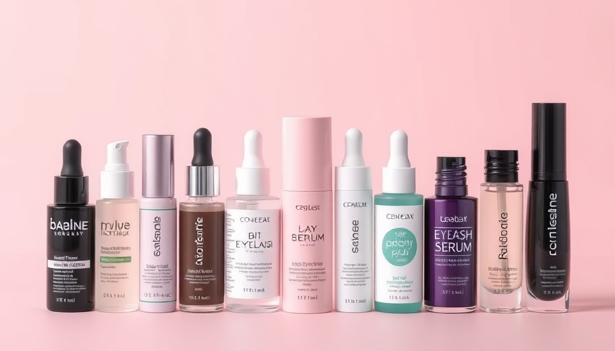 Assortment of best eyelash growth serums with stylish packaging.