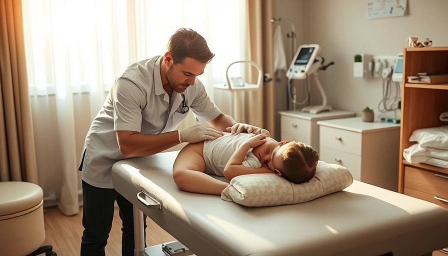 Chiropractic care for newborn and mother in serene clinic.
