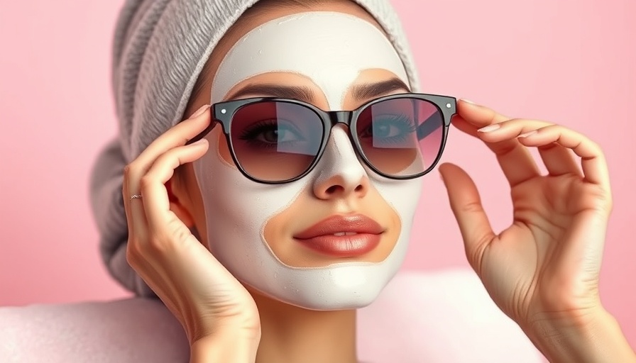 Woman enjoying anti-aging skincare products with facial mask.