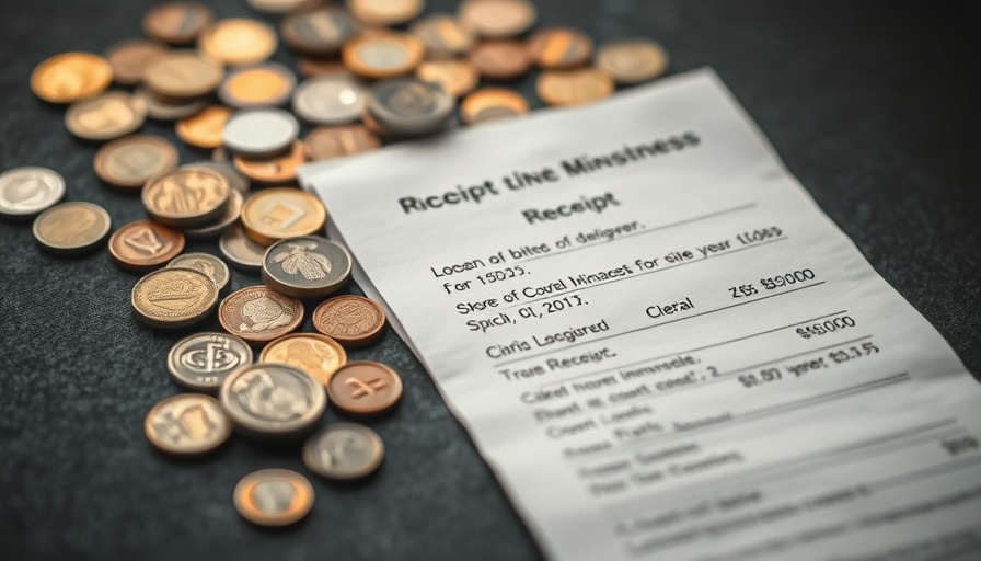 Coins and receipt symbolize frugal and sustainable living tips.
