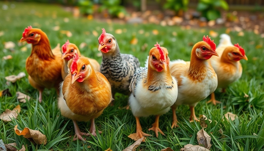 New Chicken Momma's young chicks exploring the backyard.