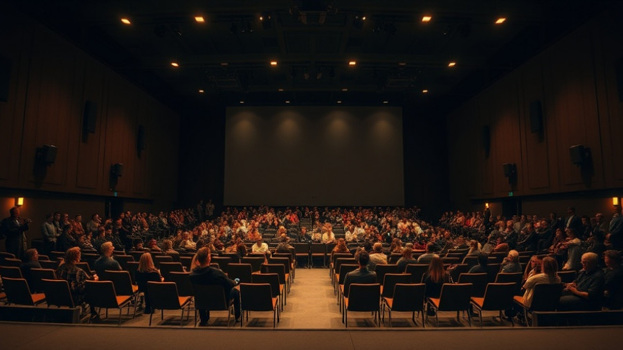 Audience gathering at stage for Musical Theatre West New Works Reading Festival