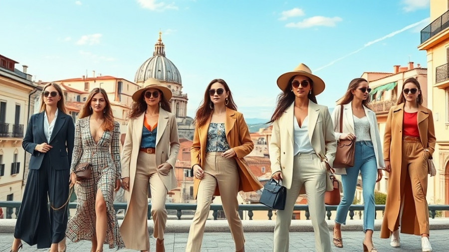 Packing light for Italy collage with stylish travel outfits