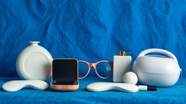 Modern sleep gadgets on a vibrant blue background, best gifts for sleep.