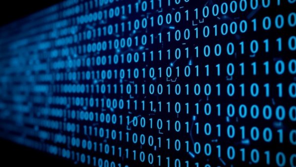 Digital binary pattern illustrating identity verification and passkey adoption.