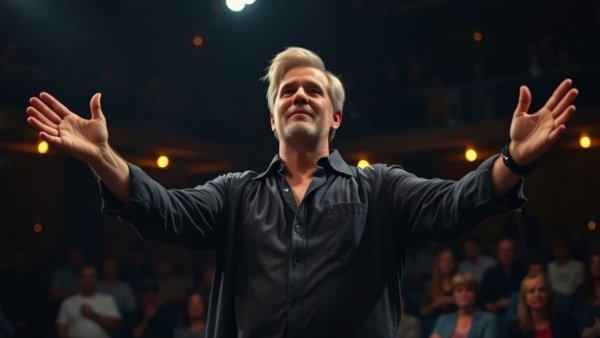 Actor performing in Fiddler on the Roof at Signature Theatre stage.