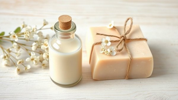 Spa aromatherapy setting with lotion, soaps, and flowers.