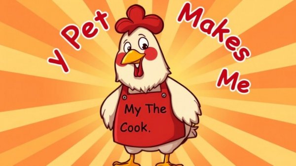 Illinois chicken keeping regulations cartoon with funny chicken and text.