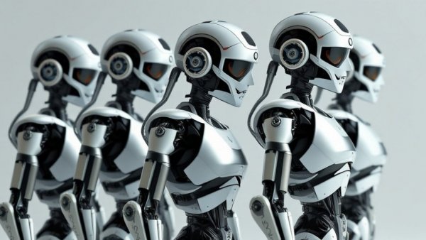 Lifelike humanoid robots illustrating an AI Agent Deployment Strategy.
