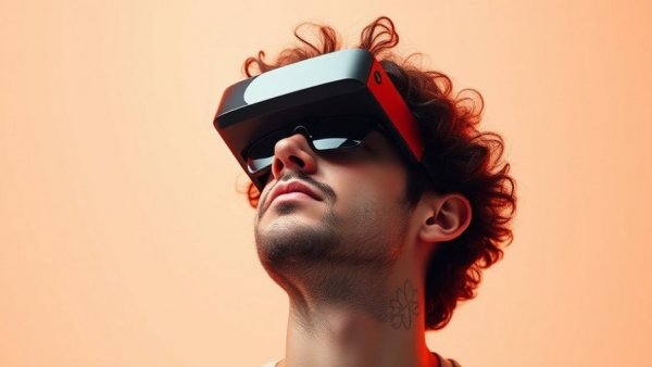 Man with futuristic glasses, illustrating Meta delays mixed reality glasses until 2027