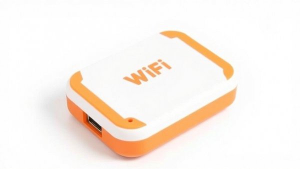 Compact portable Wi-Fi 7 firewall device on white background.